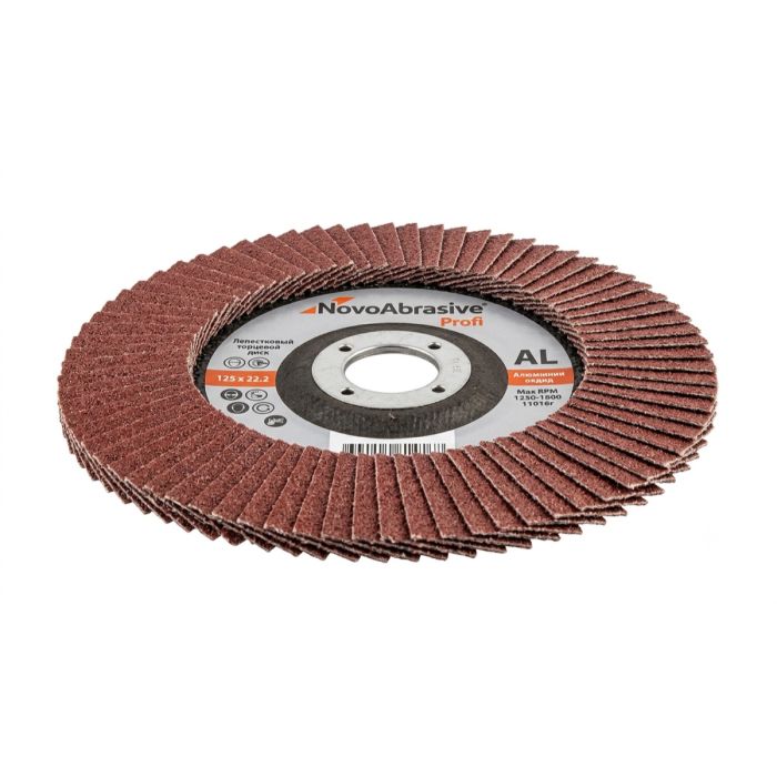 Диск пелюстковий торцевий NovoAbrasive Profi AL 125*22,2мм т29 P60