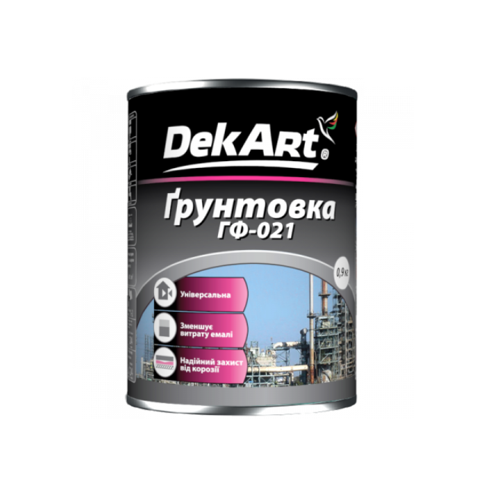 Грунт ГФ-021 сіра ТМ 'DekArt' - 0,9 кг