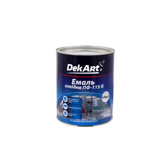Емаль алкідна ПФ-115П жовта ТМ "DekArt" - 2,8 кг