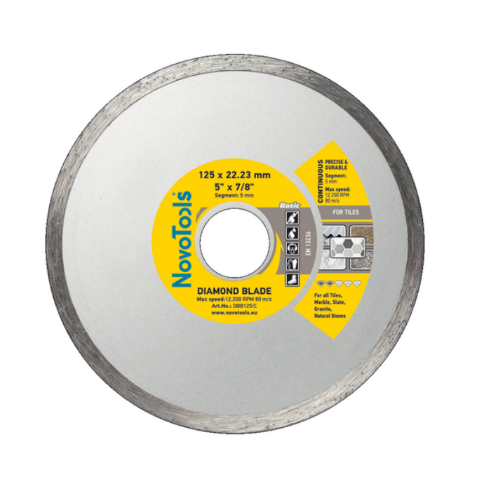 Диск алмазний NovoTools Basic Плитка 125*5*22,23мм 