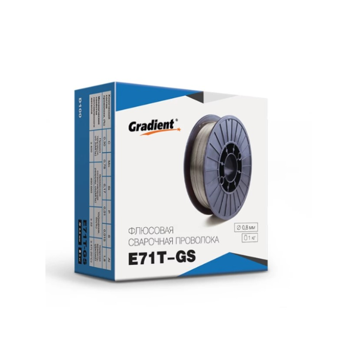 Дріт флюсовий Gradient E71T-GS d 0.8 котушка 1 кг