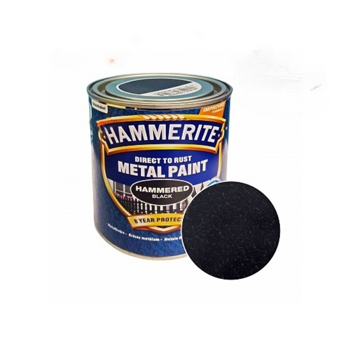 Фарба молоткова Hammerite (чорна) 2,5 л
