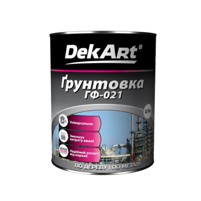 Грунт ГФ-021 красно-коричневая ТМ 'DekArt' - 2,8 кг