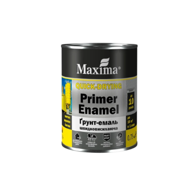 Грунт-эмаль быстросохнущая, графит ТМ "Maxima" - 0.75 кг