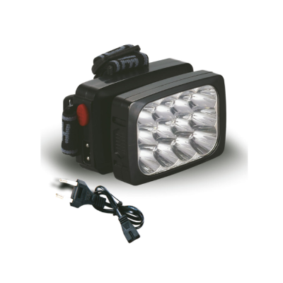 Ліхтар LED, акум, налобний - GR-1837 (12 LED, 1800mAh) (GRUNHELM)