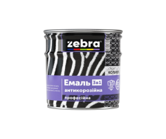 Эмаль "3 в1" 2 кг Зебра "Кольчуга" темно-вишневая
