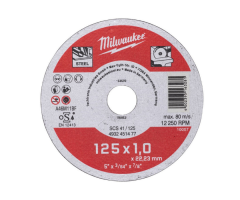 Диск відрізний по металу MILWAUKEE, SCS 41/125*1, d 125мм