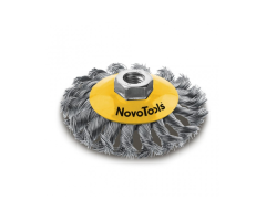 Щетка конусная NovoTools, плет. сталь, 125мм