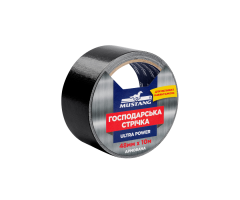 Господарська стрічка армована ULTRA POWER MUSTANG Чорна 48мм*10м